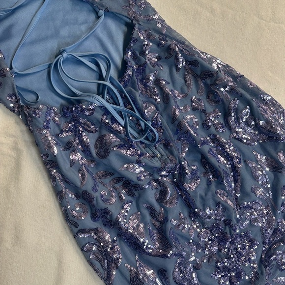 Windsor Strapless Navy Sequin Dress - Picture 12 of 14